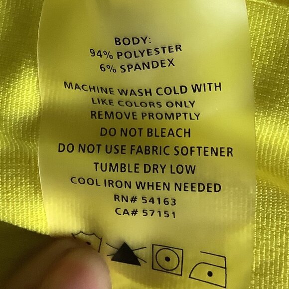 Calvin Klein Performance Quick Dry Womens Yellow Hooded Long Sleeve Ruched Top M - Picture 4 of 12